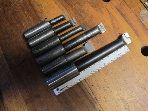 Lot of 6 Large Boring Bars Carbide (one HSS) Lathe Machinist Tool