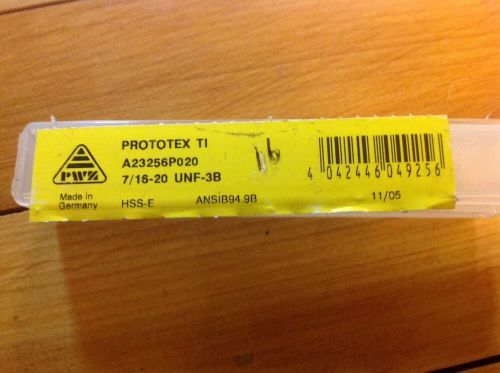 Prototex ti spiral point tap 7/16-20 unf-3b h5 a23256p020 for sale