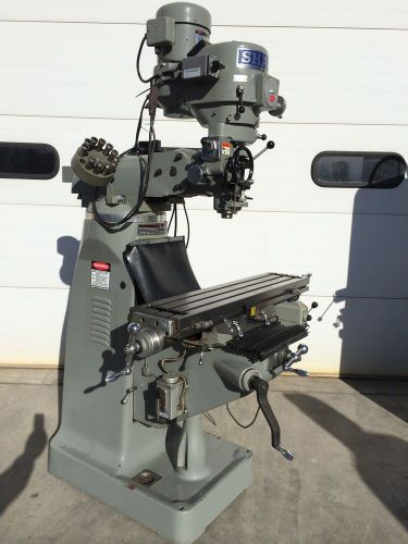 Sharp lmv 3hp milling machine 9&#034;x42&#034; variable speed  acu-rite dro power feed for sale