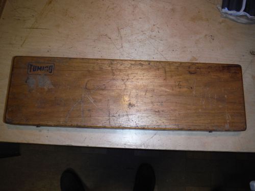 Vintage tumico 12&#034; vernier caliper w/ wooden case machinist tool for sale