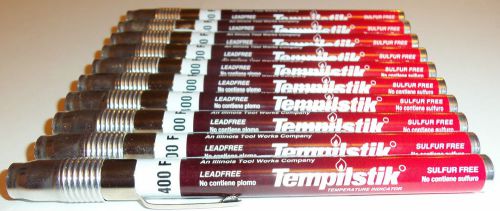 10 New 400 F / 204 C Tempilstik Tempil Temperature Indicating Markers