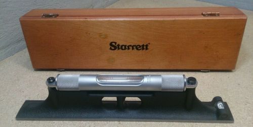 Starrett No. 98-12&#034; percision machinist level with original wooden box *NICE*