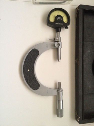 Mahr miillimess 2-4&#034; indicating micrometer .00005&#034; resolution for sale