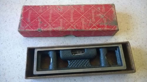 Starrett 4&#034; Precision Bench Level 132-4 Cast Iron Very Nice Vintage Original Box