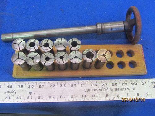 (12) 6k southbend collets &amp; drawbar          b-0272-12 for sale