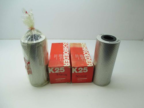 LOT 2 NEW SCHROEDER K25 150PSID MICRON 9 IN HYDRAULIC FILTER D389101