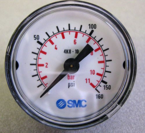 Reduced !!! lot of 5 : new smc pressure gauges 4k8-10 0-11 bar / 0-160psi for sale