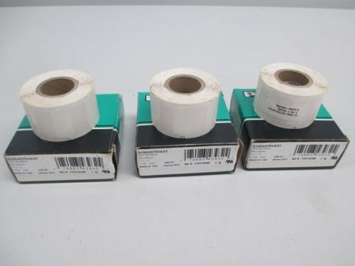Lot 3 new panduit s100x075va3y self-laminating wire marker 1x.75 d241802 for sale
