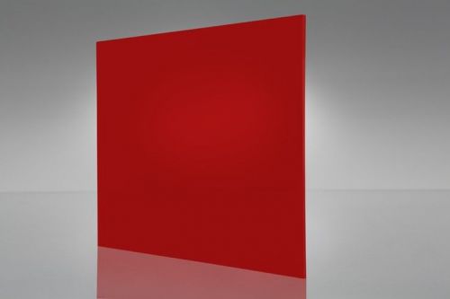 RED ACRYLIC PLEXIGLAS PLASTIC  SHEET 1/8&#034; X 12&#034; X 24&#034;  #2283