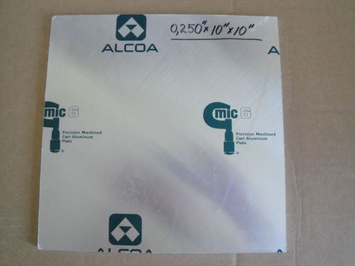 Mic- 6 cast tooling aluminum plate 1pc. x 1/4&#034; x 10&#034; x 10&#034; for sale
