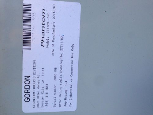 Gordon phantom cleanroom fan filter module 771129-595 for sale