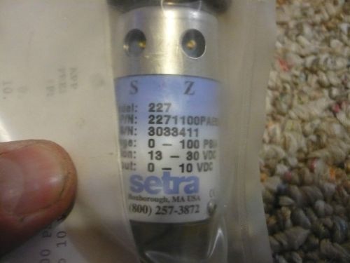 New Setra 227 Pressure Transducer 2271100PAE52CD1M SEALED