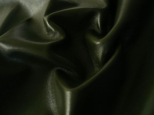 Italian LAMBSKIN Leather skin Hide Top Quality Forest Green Floor - 6&#034;x 6&#034;