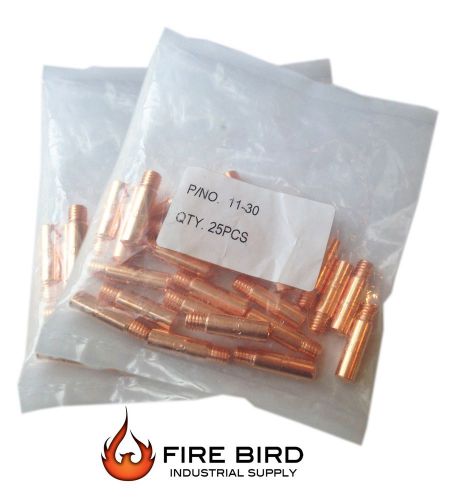 50 tweco style contact tips, series 11,0.030 in 11-30 for mig welding guns for sale