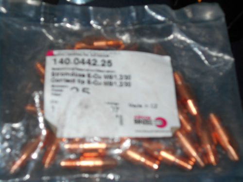 25   PCS NEW  140.0442.25 .ABICOR,BINZEL CONTACT TIP E-CU M8/1, 2/30 .