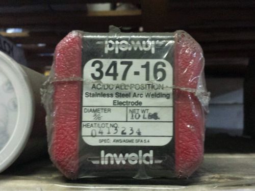 Inweld 347-16 3/16&#034; x 10lb box of welding electrodes