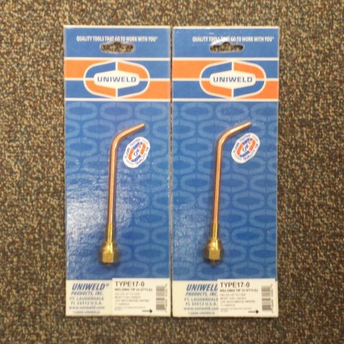 Uniweld 17-0 welding tip up to 5/64&#034; x 2 pieces! - new! for sale