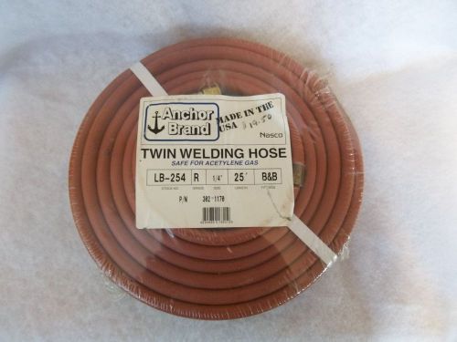 1/4&#034; x 25ft id oxygen &amp; acetylene twin rubber welding hose for sale