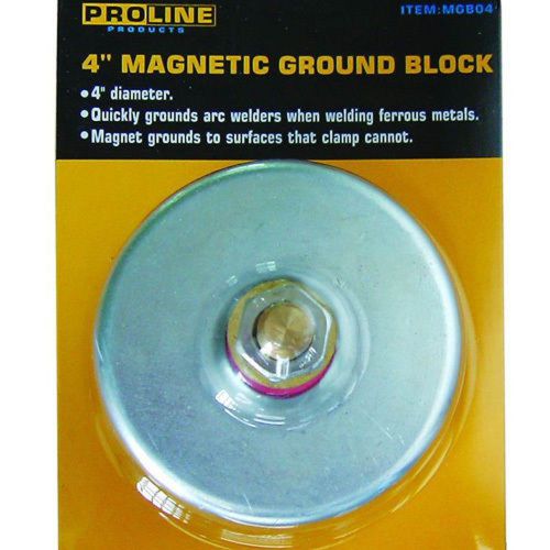 New 4&#034; Round Magnetic Brass Stud Weld Magnet Welder Ground Block