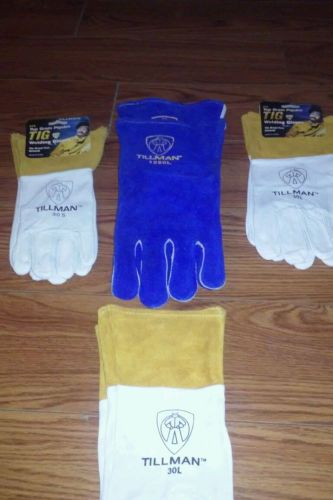 Welding gloves value package !!!!!!!! 4 seperate pairs mig / tig welding for sale