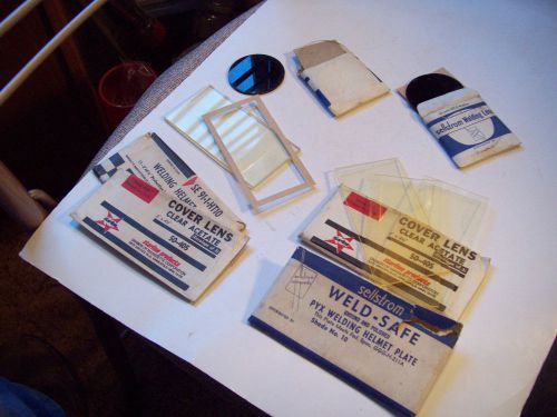 Vintage welding helmet and goggles replacement lenses for sale