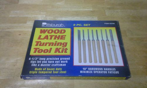 PITTSBURGH LATHE TURNING TOOL KIT 8 PIECES WOOD CARVING NEW IN BOX