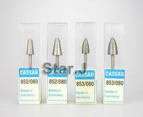 20pcs Dental Lab Jewelry Tooth Emery Bit Carborundum Diamond Burs Drills 2.35mm