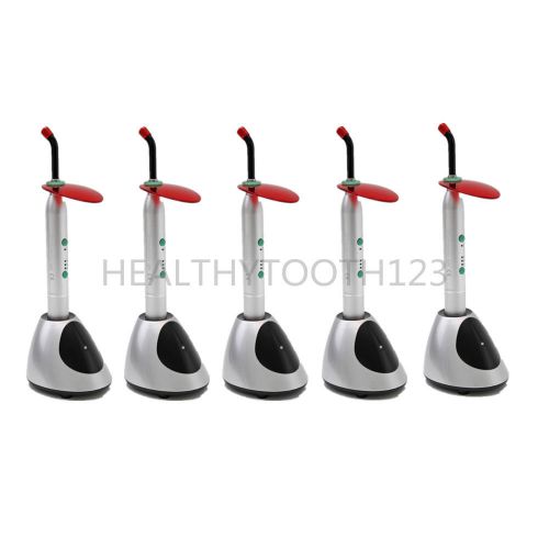 5 Dental Cordless Wireless LED Orthodontics Curing Lamp Cure Light 2000mw