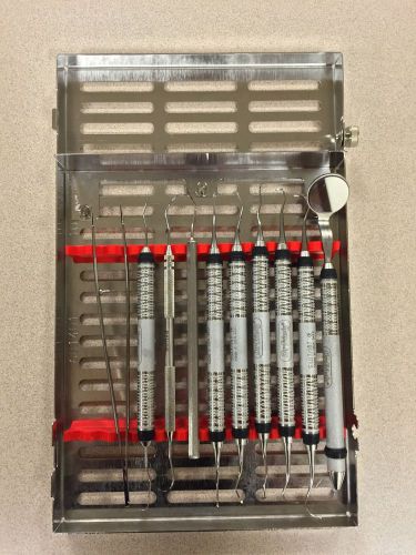 Hu-Friedy Dental Cassette with 10 Perio Instruments