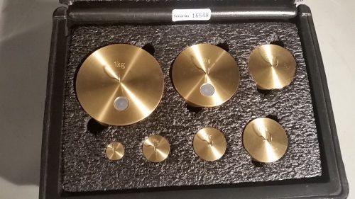 Troemner brass hooked custom precision calibration weight set for sale