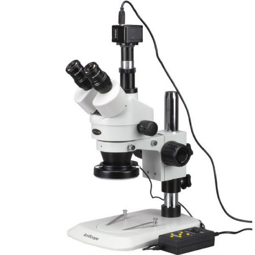 3.5x-45x stereo coin microscope with 144-led + 3mp camera for sale