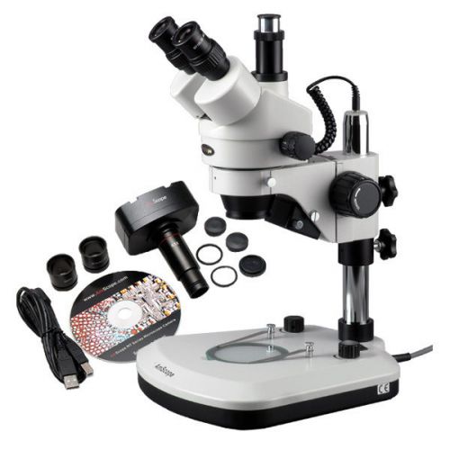 3.5x-90x stereo zoom microscope + 10mp camera for win7 &amp; mac os for sale