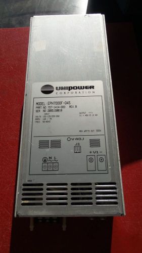 UNIPOWER PF7000A PN:707-1414-000 48 VDC POWER SUPPLY@12.5 amps