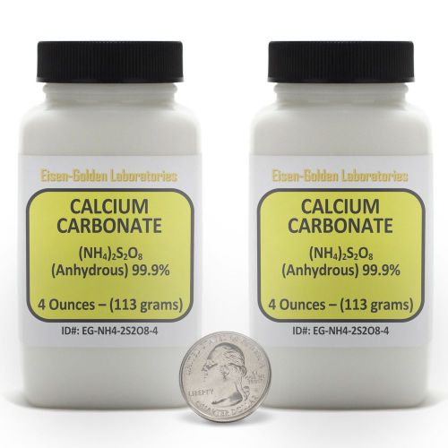 Calcium Carbonate [CaCO3] 99.9% ACS Grade Powder 8 Oz in Two Bottles USA