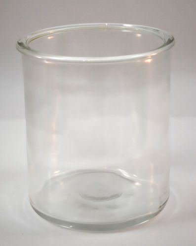 Round Blown Glass Battery Jar 4.5 x 5 inch