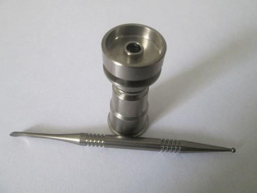 Domeless Titanium Female Nail Gr2 pure Titanium fits 14 &amp; 18 mm, Tool included