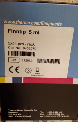 Thermo scientific sterile finntip pipette tips, 5x54 racks/tips; 1-5 ml for sale