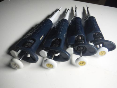 Gilson Pipette  Pipetman P20, 2-10uL Lot of Four