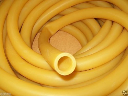 15 Continuous Feet 1/2&#034; I.D x 1/8&#034; W x 3/4&#034; O.D LATEX RUBBER TUBING AMBER USA