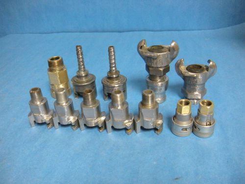 Schrader thor dixon vac. vintage hose lock fittings lot of 12 various sizes for sale