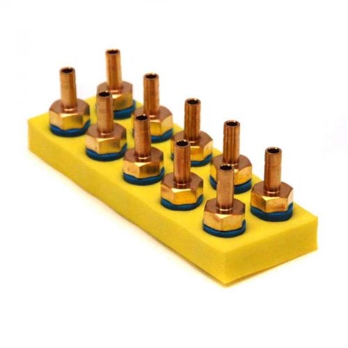 10 new ham-let 739lm b brass let-lok 1/4&#034; tube adapters/fittings 10mm x 1/4&#034; npt for sale