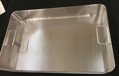 Large Medical 23 x 15 x 4.5 Stainless Sterilization Tray with Handles