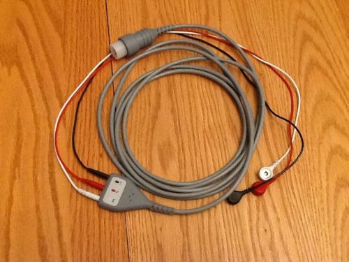 PHILLIPS ECG 3 LEADS FIXED CABLE WITH SNAP TERMINAL NEW