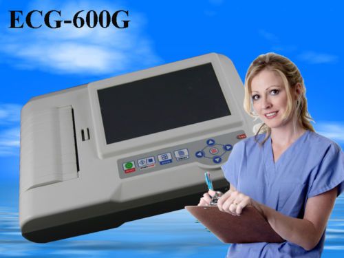 Digital 3/6 channel ECG/EKG machine Electrocardiograp,free PC software,ECG600G