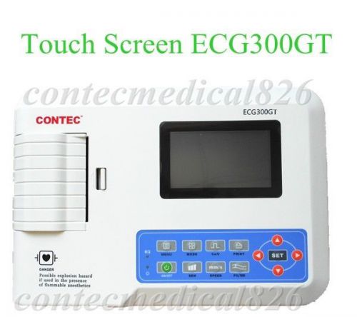 NEW Touch Color LCD Screen,3 channel,printer,DigitalECG&amp;EKG Machine,PC software