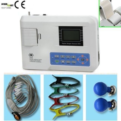 CE FDA Portable Digital 1-channel Electrocardiograph ECG Machine EKG Machine