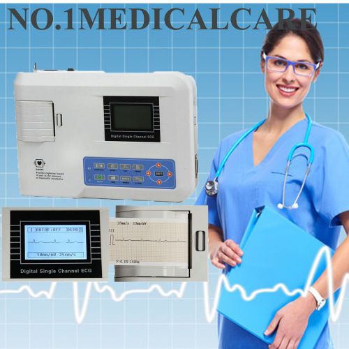 3.5&#034; tft color lcd 3-channel,12-lead+thermal printer, software ecg/ekg machine for sale