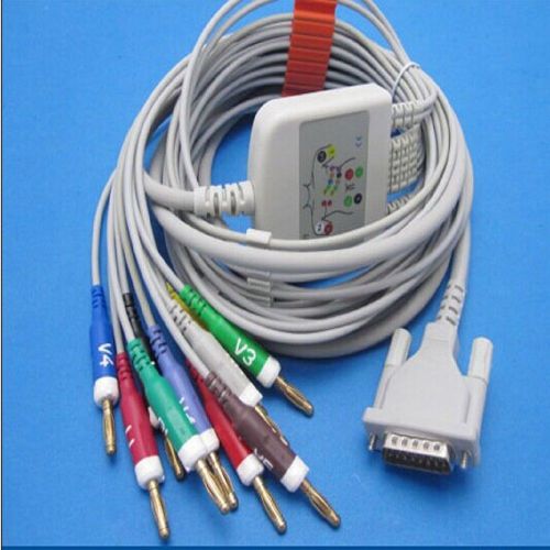 Schiller 10 leads medical ecg ekg cable AHA  with banana 4.0  with resistor