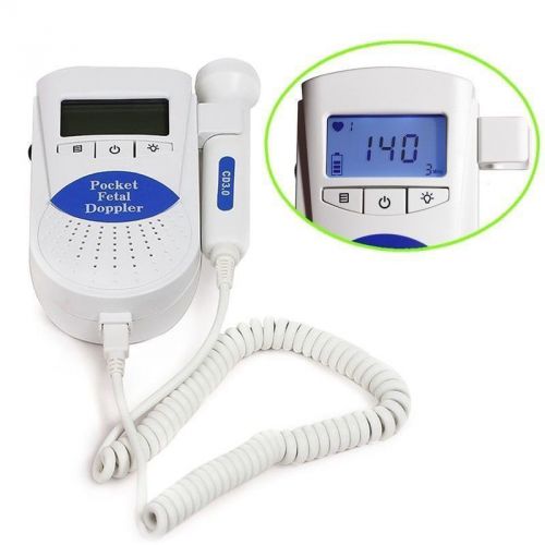 CE FDA Sonoline B Fetal heart doppler Backlight LCD 3mhz + FREE GEL FACTORY SALE