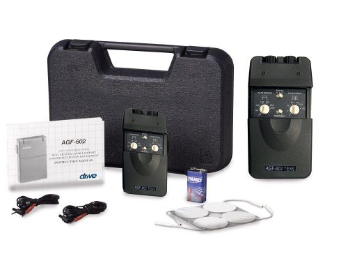 agf-602 Portable Dual Channel TENS Unit with Timer and Electrodes